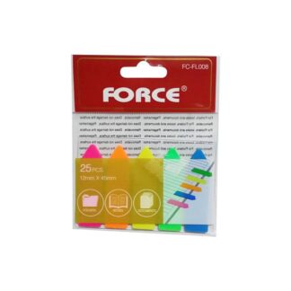 BANDERITA FORCE FC-FL008 T/FLECHA NEON (12MMX45MM) (5COL-125PCS)